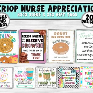 Periop Nurse Printable Appreciation Signs & Gift Tags | Perioperative Nurses Appreciation Week | Medical Staff Thank You Bulk Gift Idea image 2