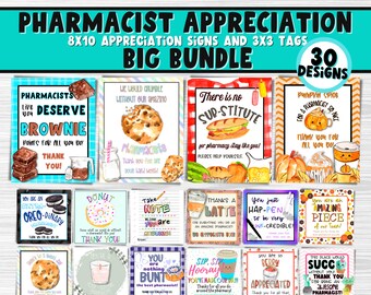 Pharmacists Week Printable Signs and Tags | Pharmacy Appreciation | Happy Pharmacist Week