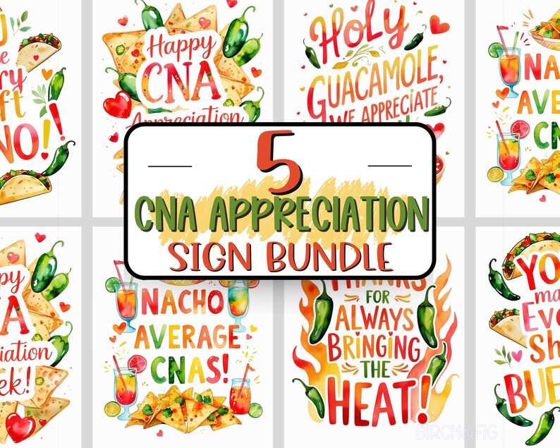 Fiesta Theme CNA Printable Appreciation Signs | Certified Nurses ...