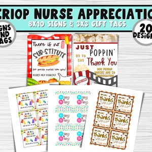 Periop Nurse Printable Appreciation Signs & Gift Tags | Perioperative Nurses Appreciation Week | Medical Staff Thank You Bulk Gift Idea image 3
