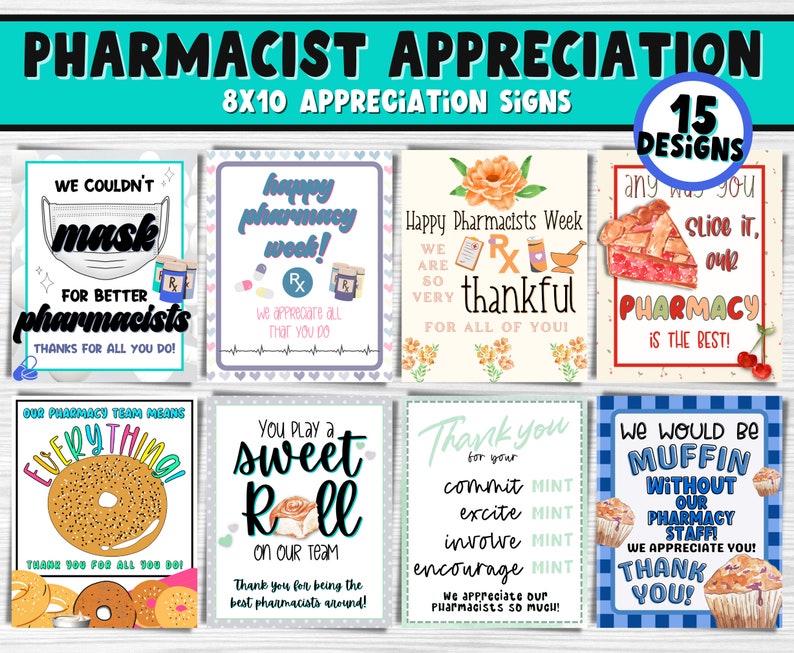 PHARMACISTS Appreciation Week Printable Signs Pharmacy Team - Etsy