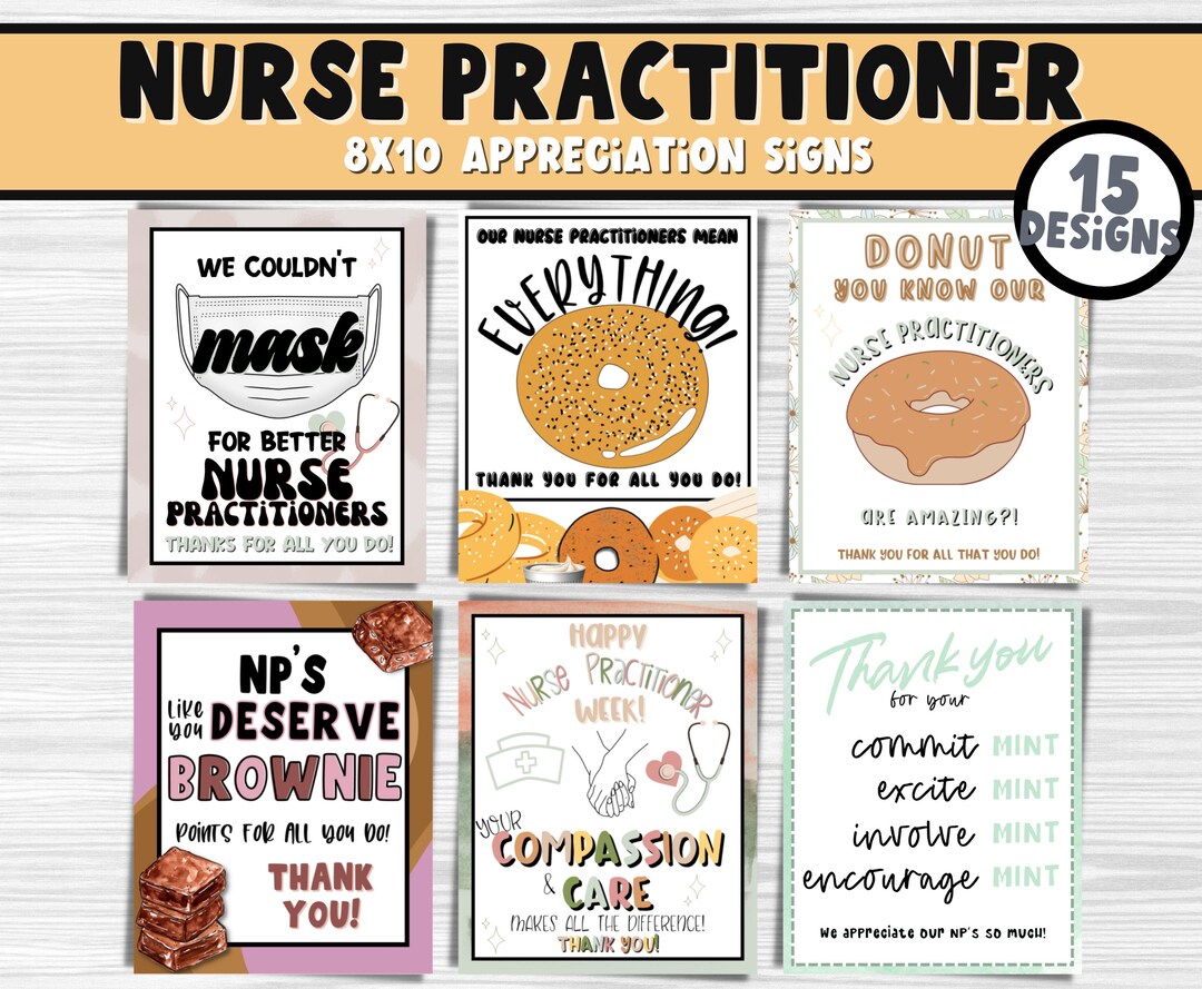 Nurse Practitioner Appreciation Week NP Appreciation Week Printable Sign Bundle Thank You