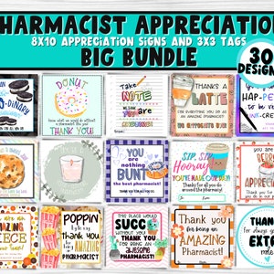 Pharmacists Week Printable Signs and Tags | Pharmacy Appreciation ...