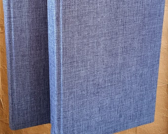 Full Cloth Blue Journals / Fountain Pen Friendly / Handbound