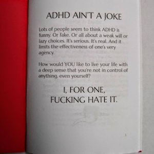 ADHD ain't a joke: A Zine About Mental Health image 2