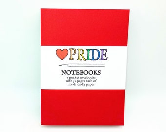 Pride Rainbow Pocket Notebooks (Set of Six) Bullet Journal