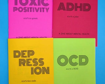 Set of 4 Mental Health Zines