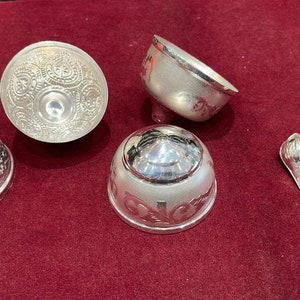 Pure Silver Coconut Pooja Coconut Temple At Home Workplace Etsy