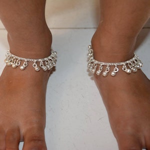 Silver handmade solid sterling silver baby kids ankle bracelet elegant dainty customized charm bracelet unisex baby jewelry