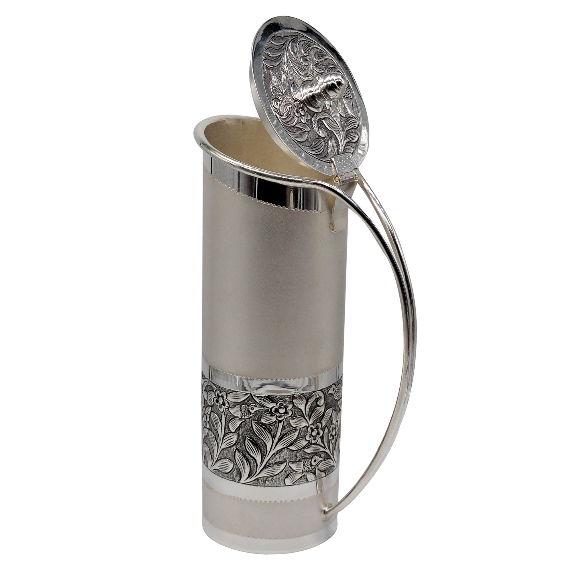 97% Pure Silver Floral Engraving Jug Set for Daily Use 97% Pure Silver Floral Engraving Jug Set for Daily Use