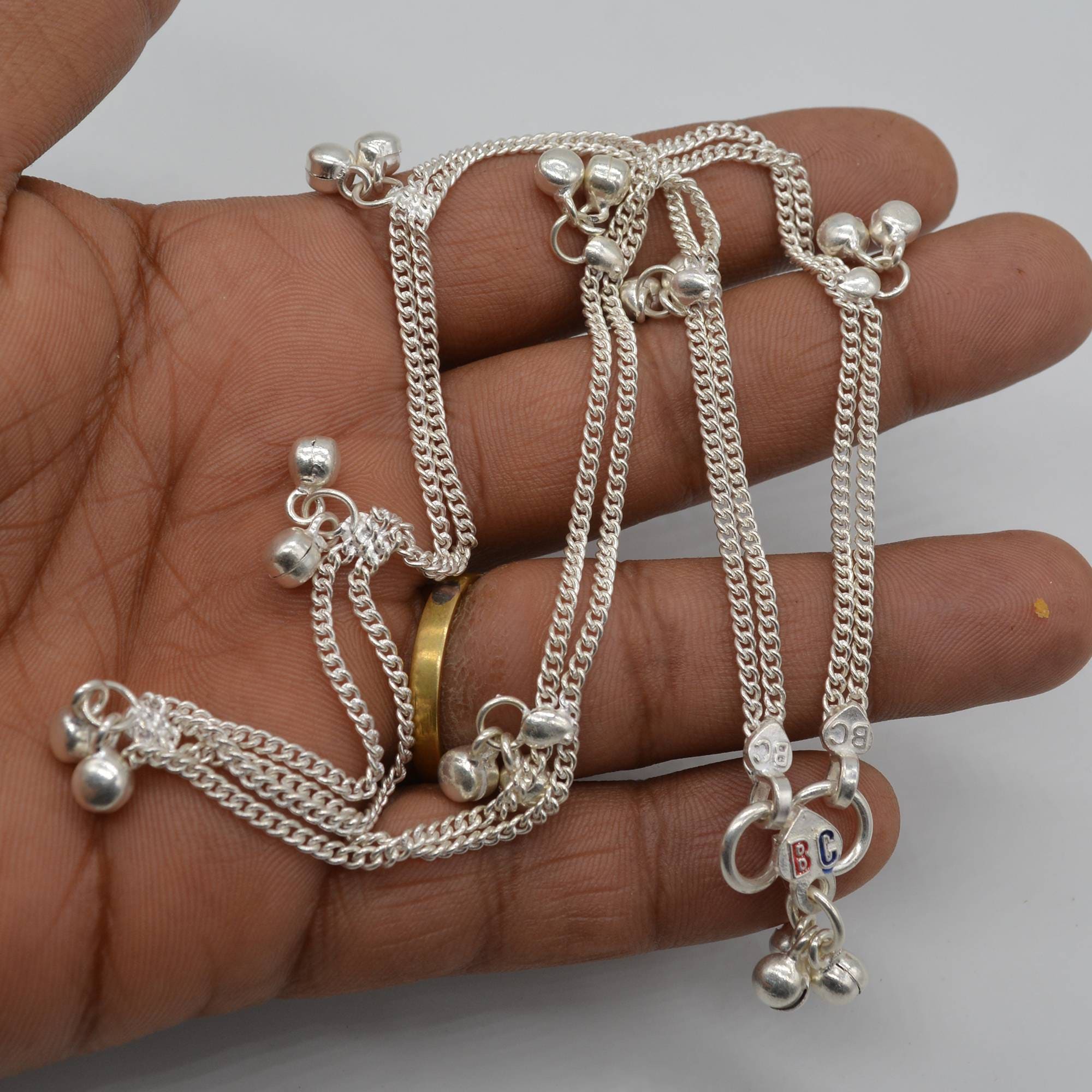 Indian Design Karadhani Baby Waist Chain Baby Silver Kamarband
