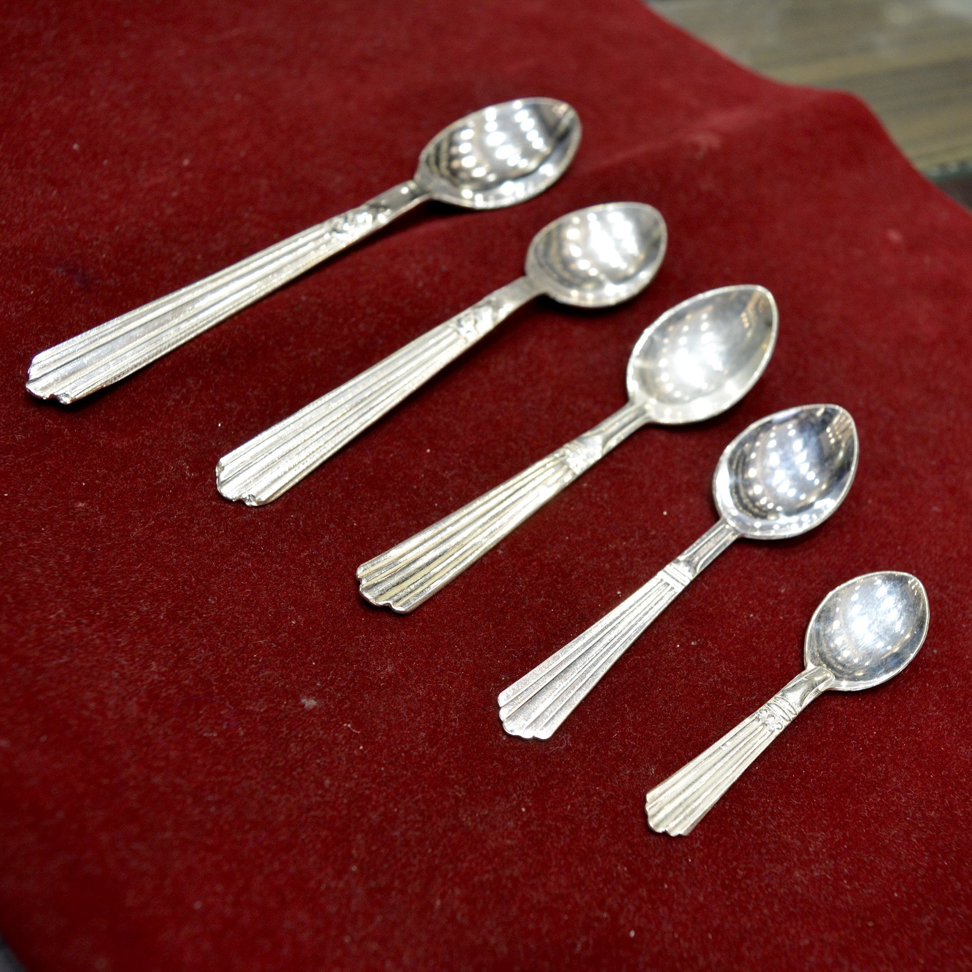 Sterling Silver ストロースプーン　新品 純銀925Sマドラー＋ストロースプーン、ヨーロッパ製メーカー不詳