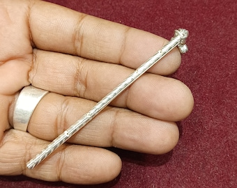 925 sterling silver handmade idol krishna flute, silver bansuri, laddu gopala flute, little krishna flute puja art