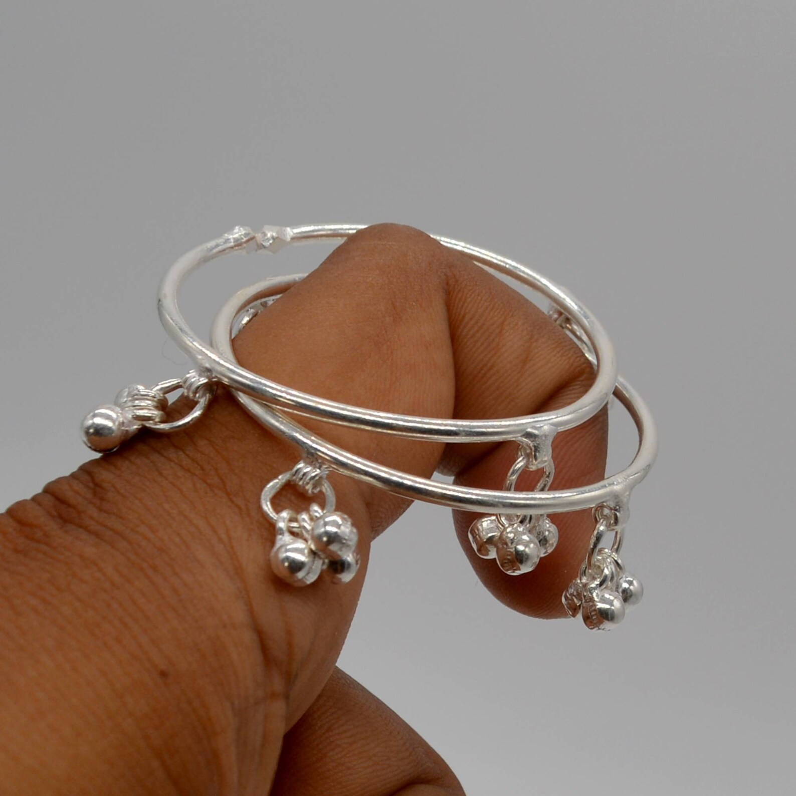 Birthday Baby Gift Silver Baby Anklet Amazing Noisy Etsy