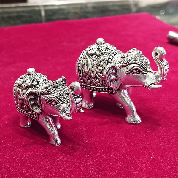 Sterling Silver Elephant Statue Etsy