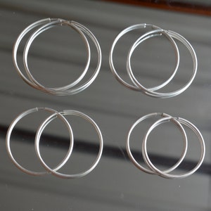 Sterling Silver Clicker Hoop Earrings: Dainty Boho Bridal Jewelry