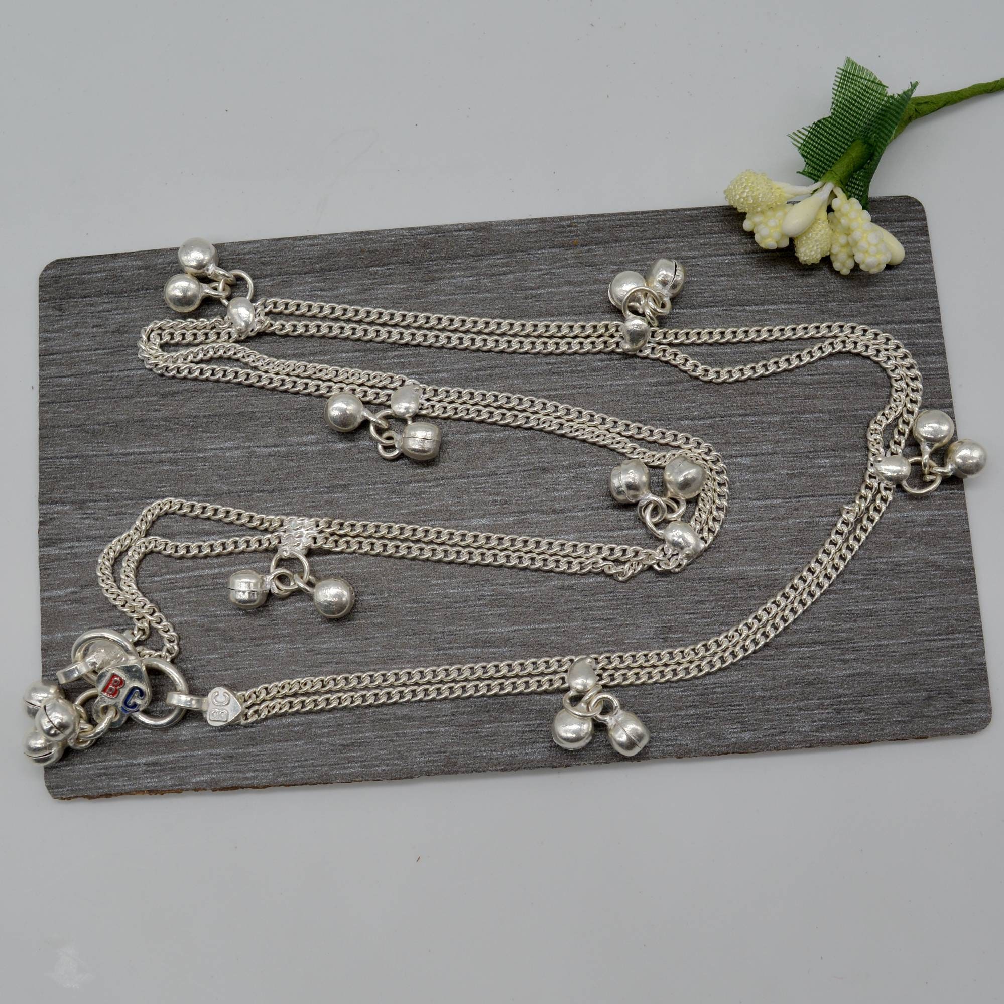Indian Design Karadhani Baby Waist Chain Baby Silver Kamarband