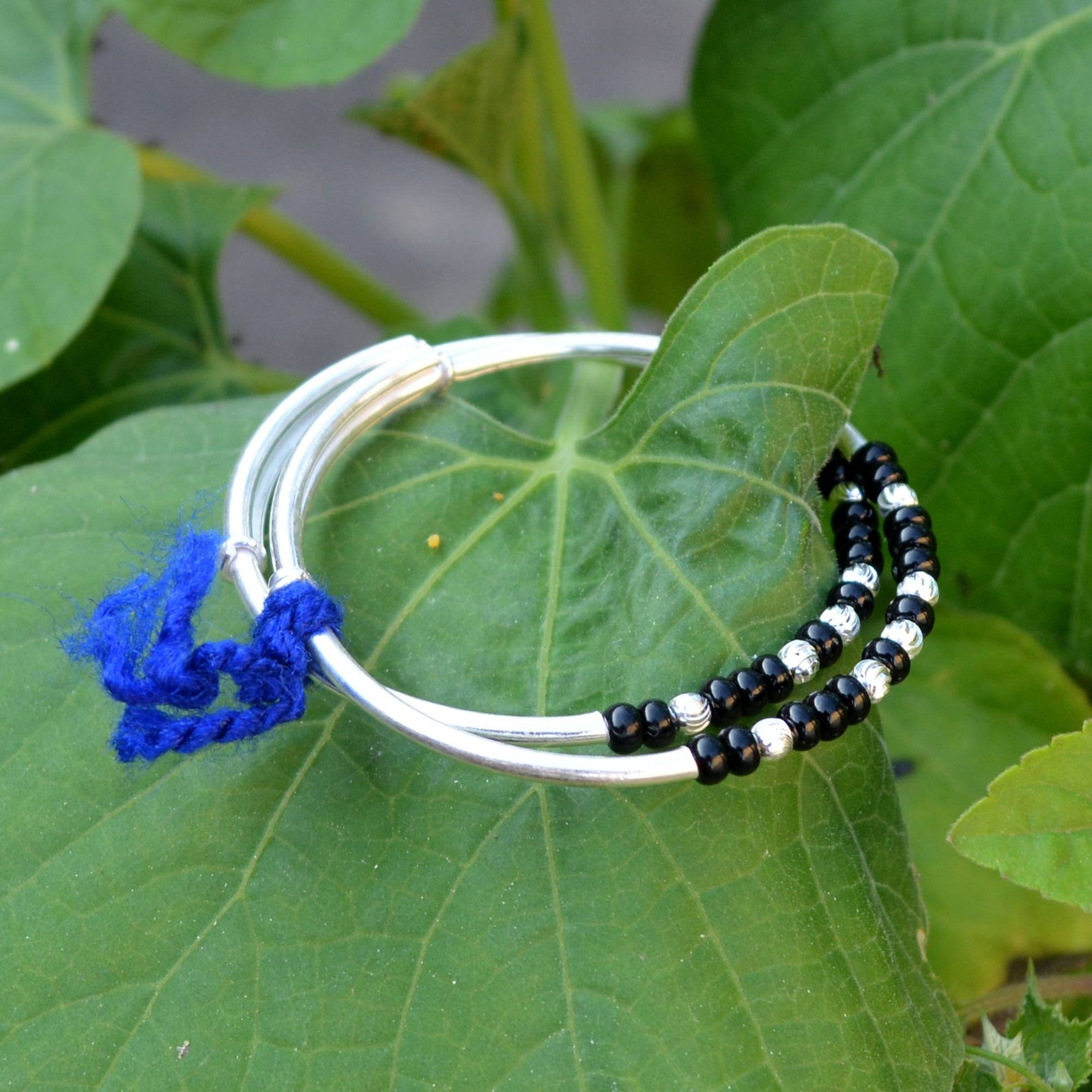 Buy Baby Silver Bangle Silver Beads Bangle Baby First Smile Online in India Etsy