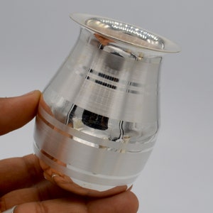 925 Sterling Silver Handmade Kalash for Pooja Mandir – Lota, Silver Kalasam for Gift and Temple Use
