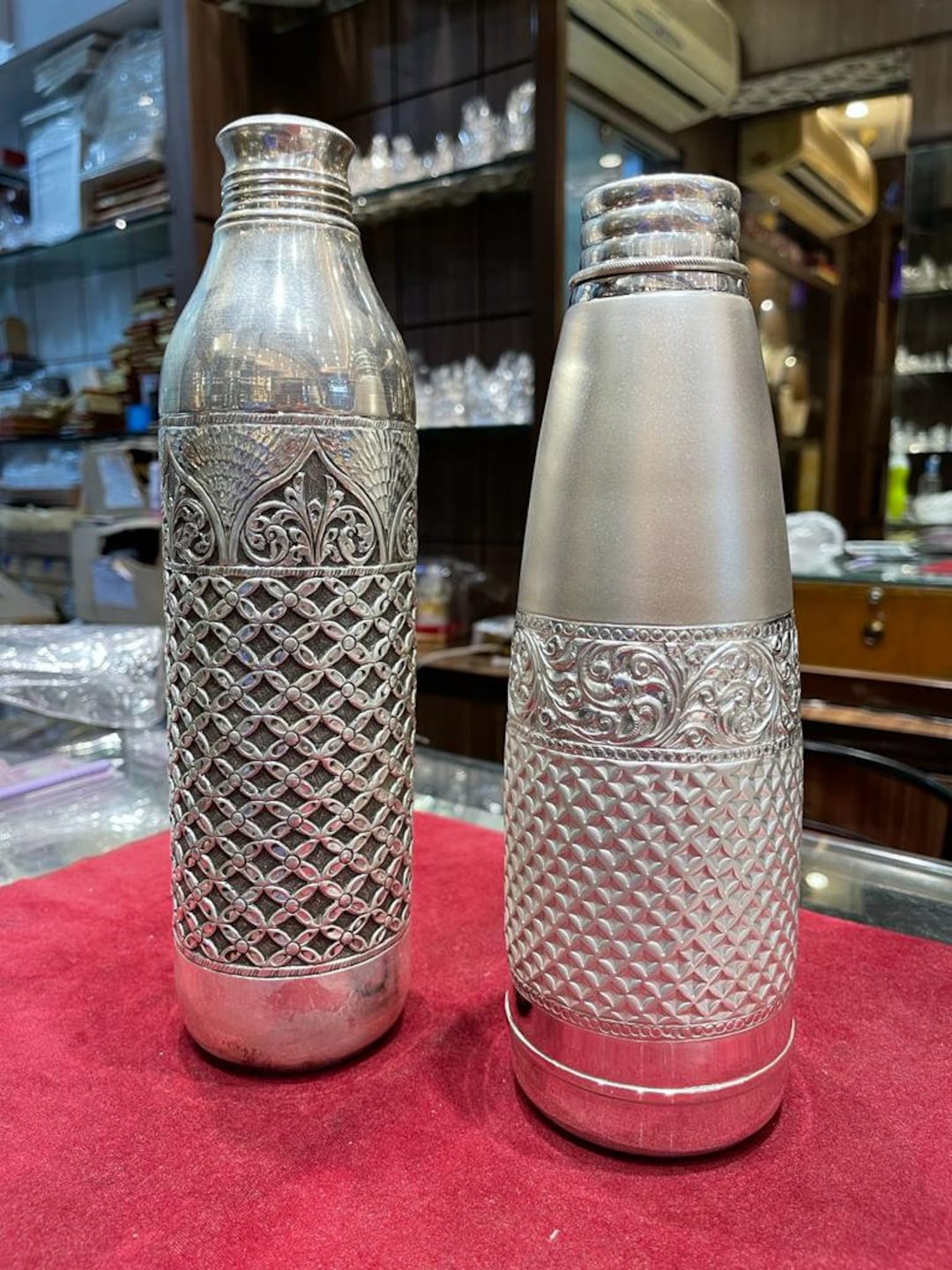 Pure Silver Water Bottle Leak Proof and Bacteria Free Non Etsy