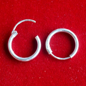 Sterling Silver Huggie Hoop Earrings: Minimalist Cartilage Hoops