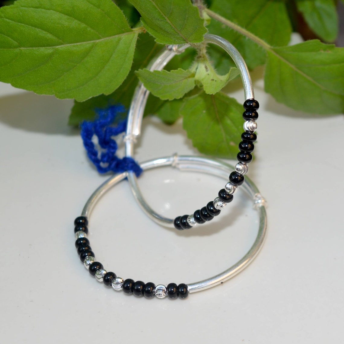 Baby Silver Bangle Silver Beads Bangle Baby First Smile Etsy India