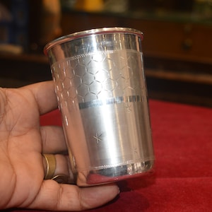 Handmade 925 Sterling Silver Water Glass: Gifting Tumbler