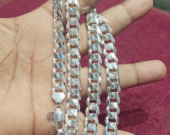 Silver Chain Necklace– Antique Finish, Unisex Jewelry, Handmade Vintage Style Silver Bracelet.
