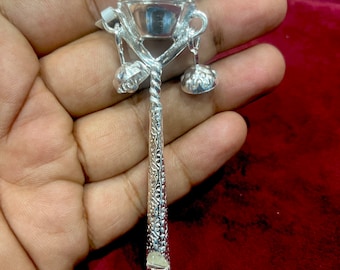 Sonajero de Plata 925 con silbato Juguete, Plata de Ley 925, Grabado Gratis, Personalizado, Regalo baby shower, Regalo para bebés recién nacidos, Regalos de Navidad