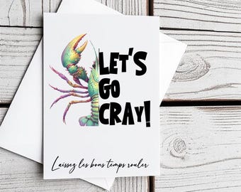 Mardi Gras Let's Go Cray! - set di 5 biglietti vuoti