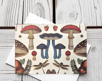 Set di biglietti di auguri Funghi e Libellule [5]