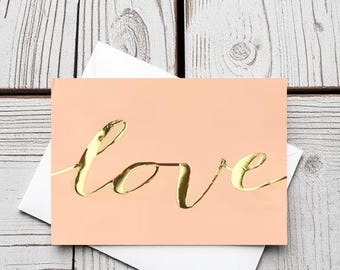 Amore in lamina d'oro - set di 5 biglietti