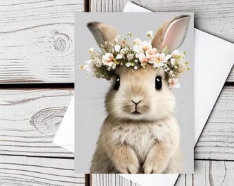 Coniglietto Elegante - Set di 5 biglietti d'auguri