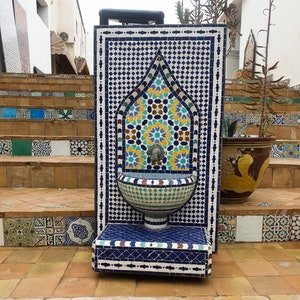 Fountain for Gardenmoorish Mosaic Tile Fountain Mosaic - Etsy