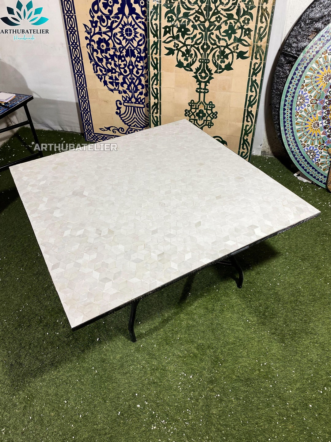 Mosaic Table Square Shape 100 Handcrafted for Indoor and Etsy