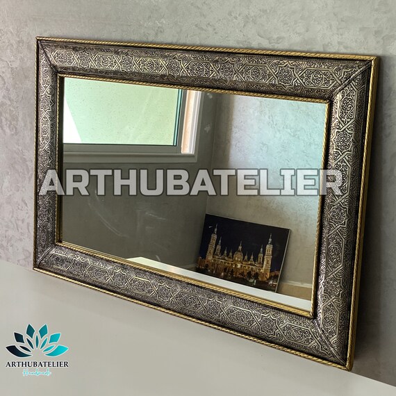 Moroccan Mirror Wall Mirror Large Mirror Silver and Gold Etsy