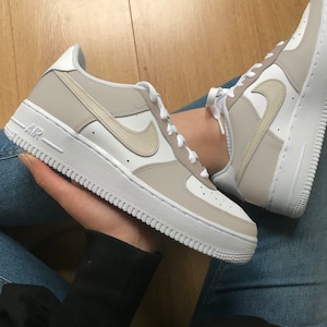 Nike Air force One custom beige latte coffee pastel baskets | Etsy