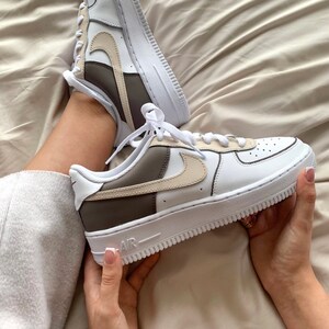 Nike Air force One custom beige latte coffee pastel baskets | Etsy España