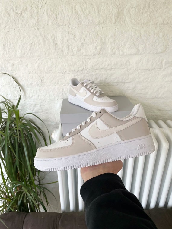 Nike Air Force One Custom Beige Latte Coffee Pastel Custom | Etsy Canada