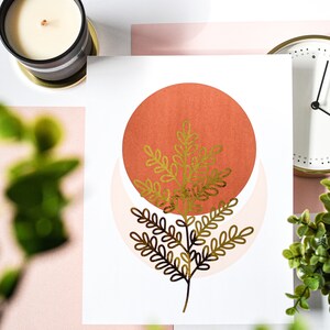 Imprimé en feuille florale | Chrome Foil | Grands caractères