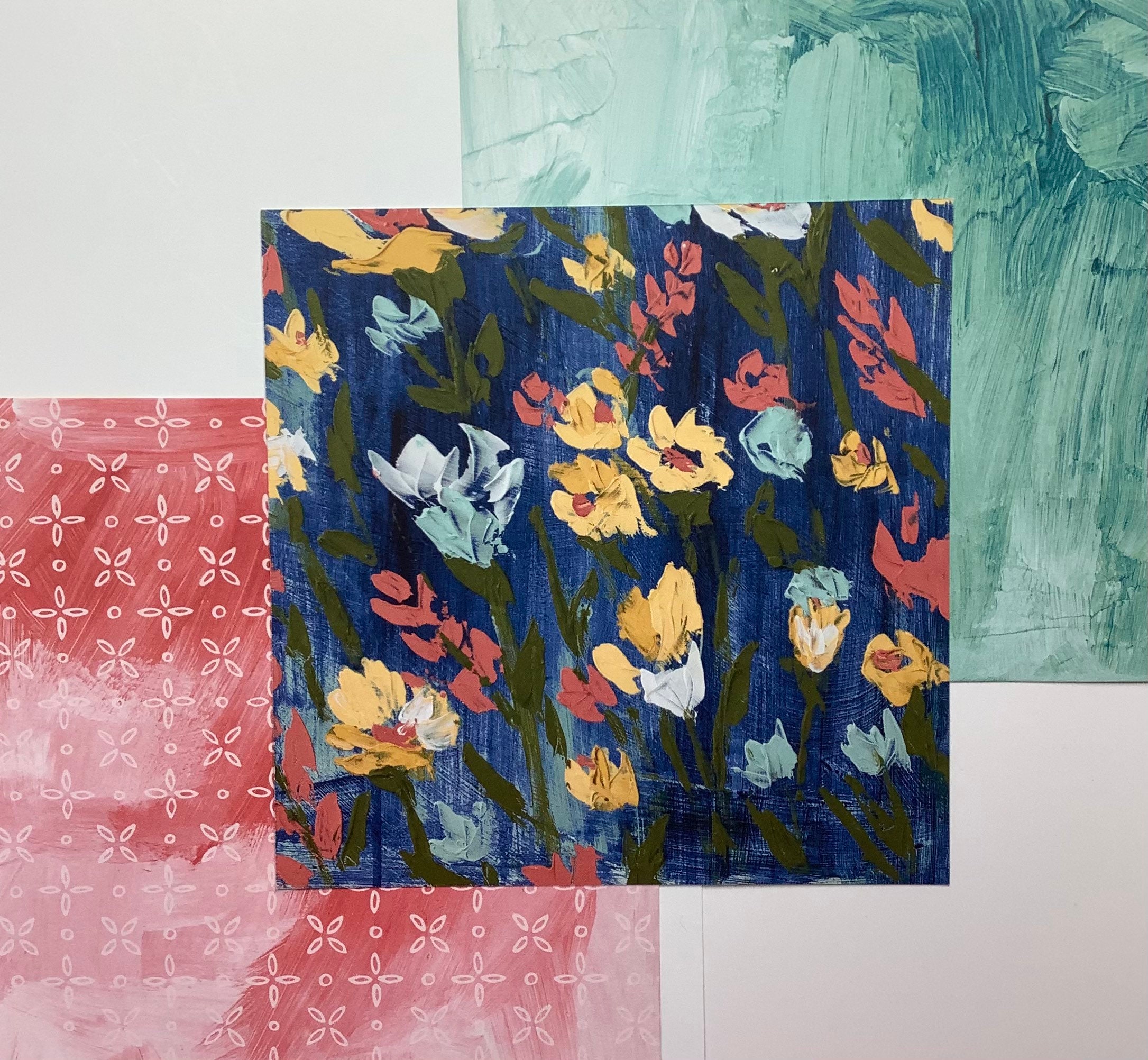 Fine Art Floral Designer Series Paper by Stampin Up, 12 Sheets, Cut 6 ...