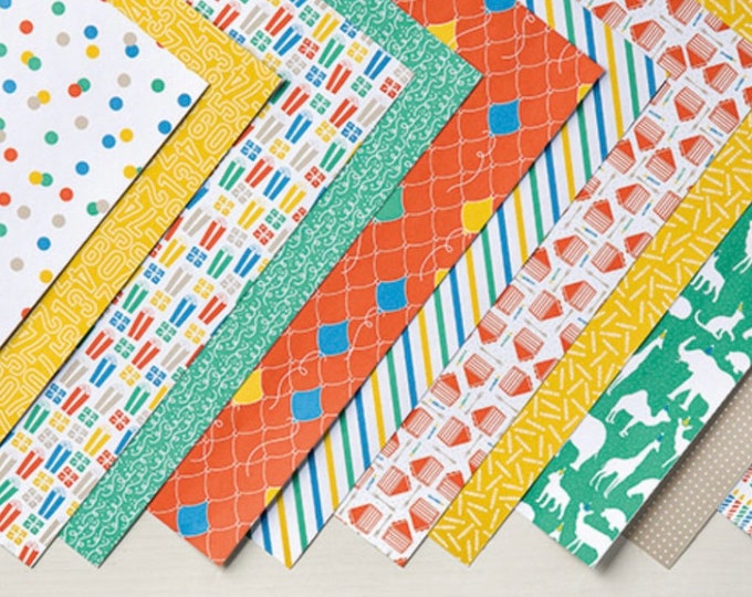 12 Sheets - Party Animal Sampler Designer Series Paper by Stampin Up ...