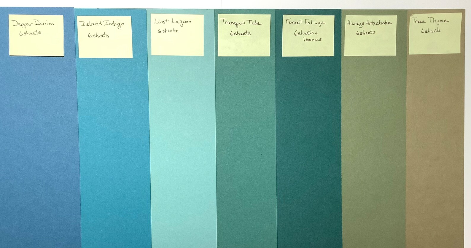 Assorted Retired Stampin up Cardstock in Bundles of 6 Sheets Etsy