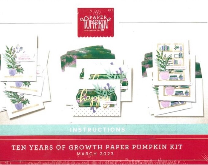 Ten Years of Growth Paper Pumpkin Kit From Stampin Up, March 2023 - Etsy