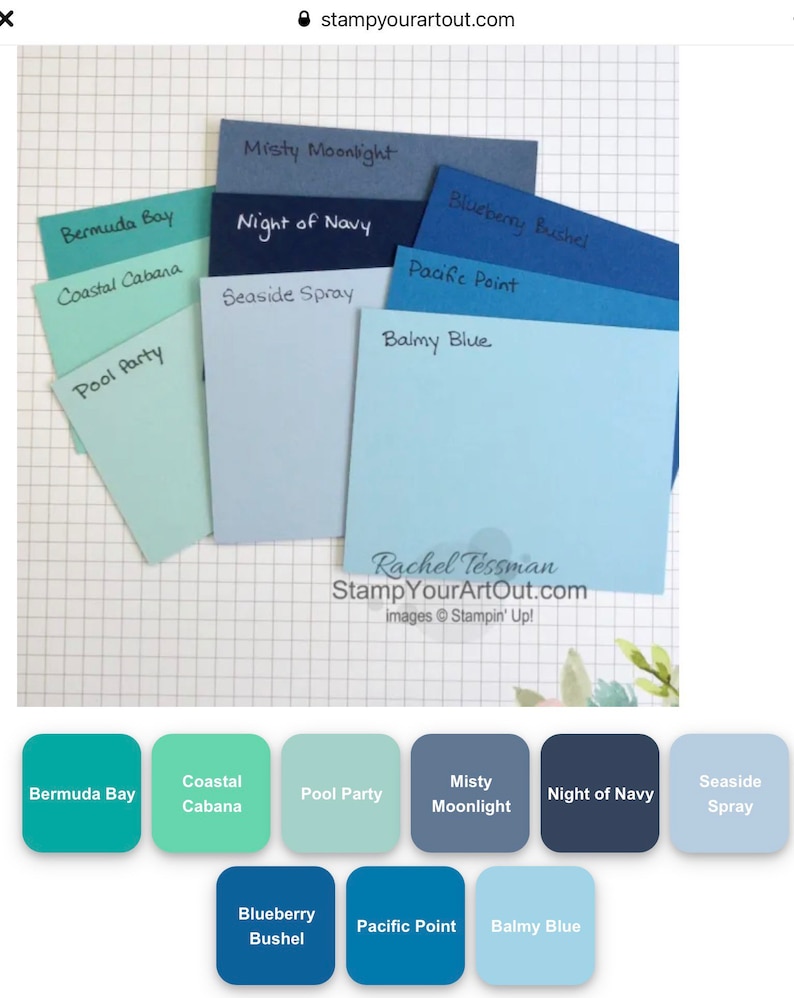 Assorted Retired Stampin up Cardstock in Bundles of 6 Sheets Etsy