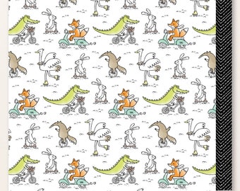 Zoo Crew Designer Paper, Animal Card Making Sheets (12" x 12")