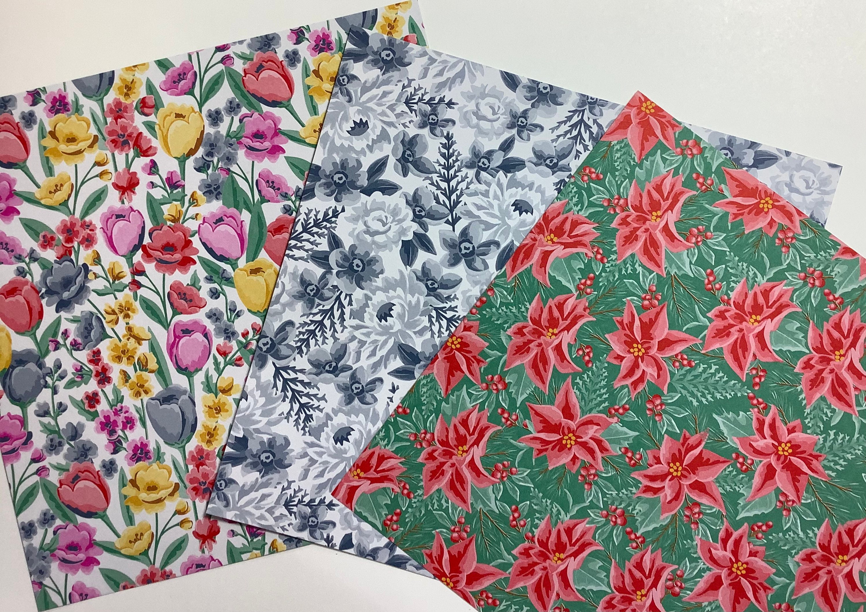 12 Sheets Flowers for Every Season Designer Series Paper Etsy