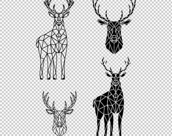 Geometric Deer SVGPNGJPG File