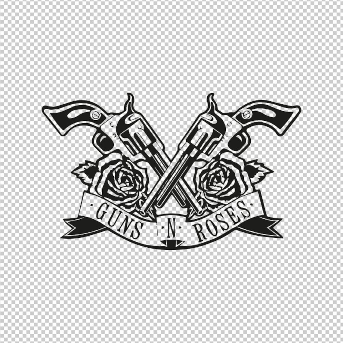 Guns N Roses Logo SVG PNG EPS File For Cricut Silhouette Etsy