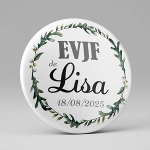 Personalized bachelorette party badge
